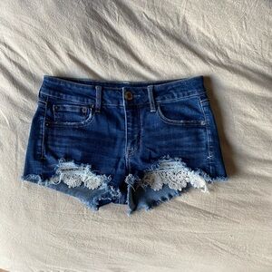American Eagle Outfitters Jean Shorts w/ White Lace